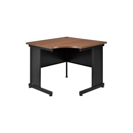 Global Equipment Interion    36"W Corner Desk - Walnut 240267WN